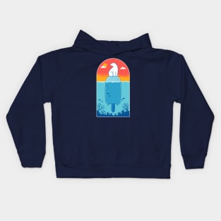 Melting in the ocean Kids Hoodie